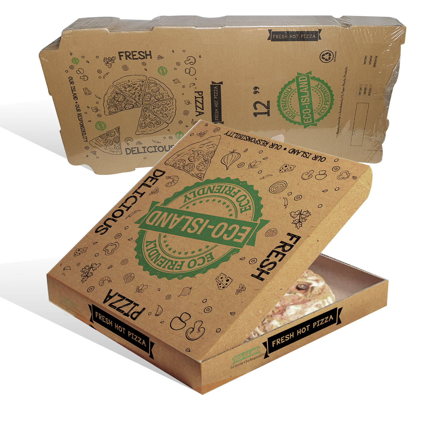 Pizza Box Eco-Island BR 1/50 ( 10", 12", 16")
