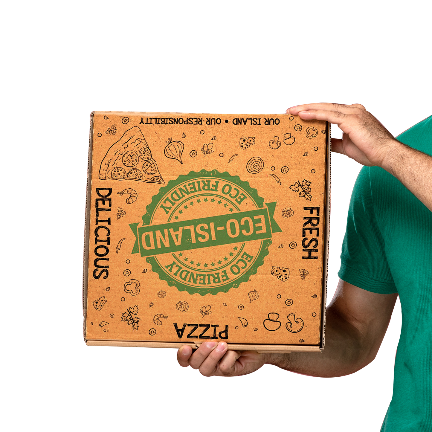Pizza Box Eco-Island BR 1/50 ( 10", 12", 16")