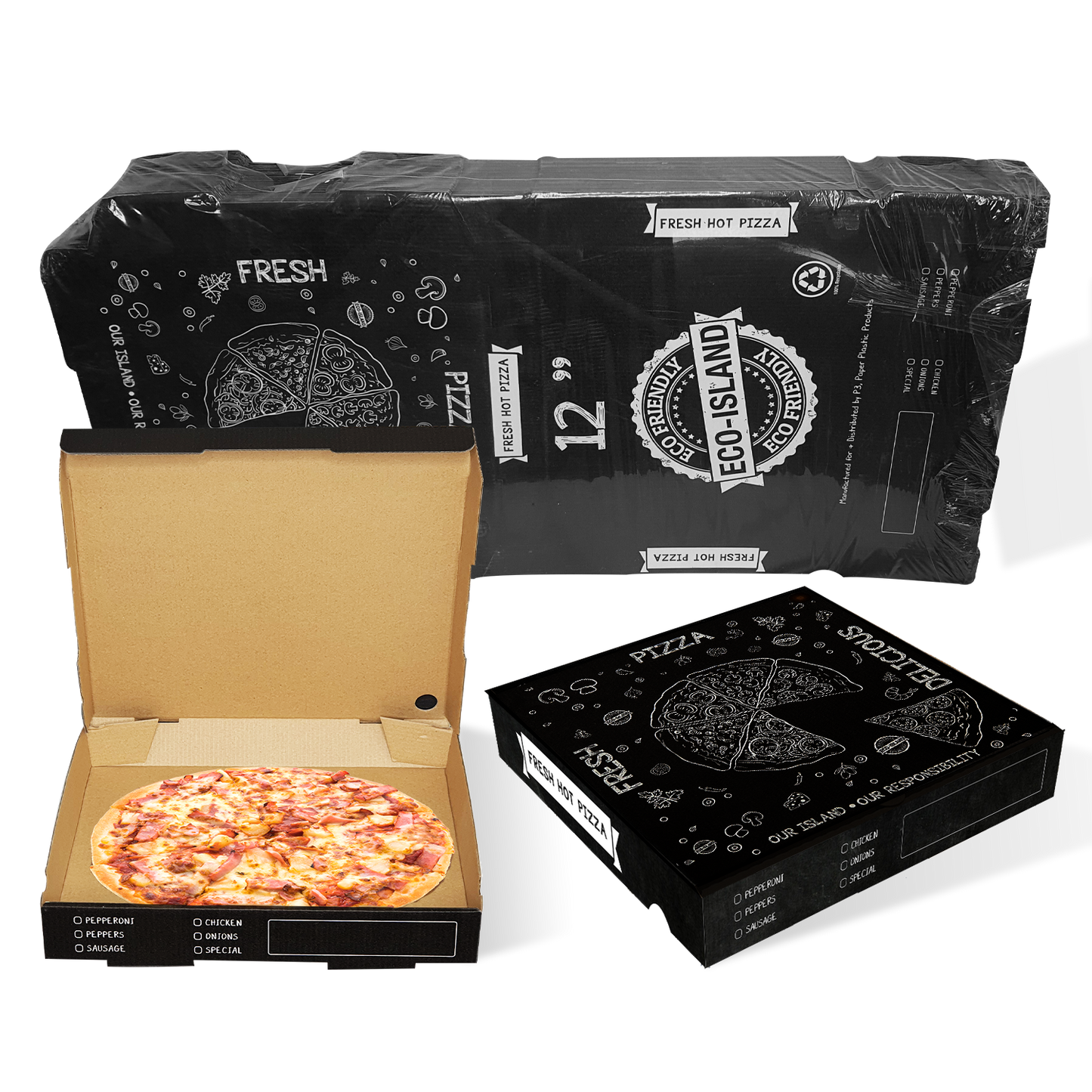 Pizza Box 14" Eco-Island BL 1/50