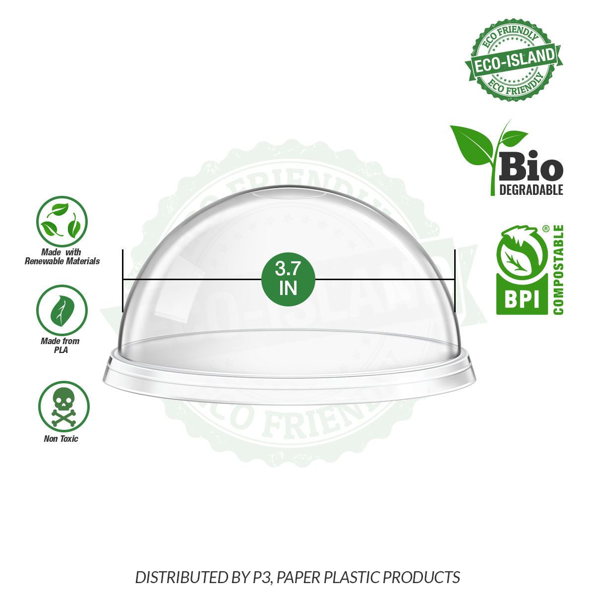 16oz Eco-Island Dome Lids 20/50