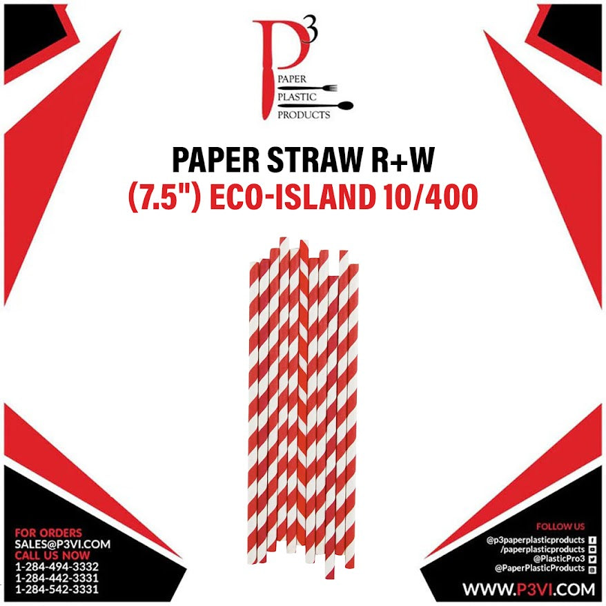 Paper Straw R+W (7.5") Eco-Island 10/400