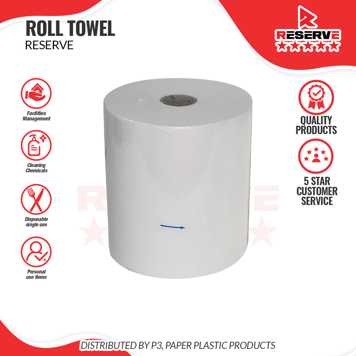 Roll Towel Reserve 12/425ft