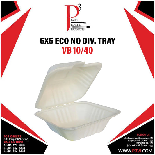 6x6 Eco No Div. Tray VB 10/40