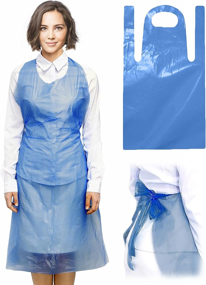 Aprons Plastic 28"x46" White 5/100