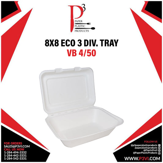 8x8 Eco 3 Div. Tray VB 4/50