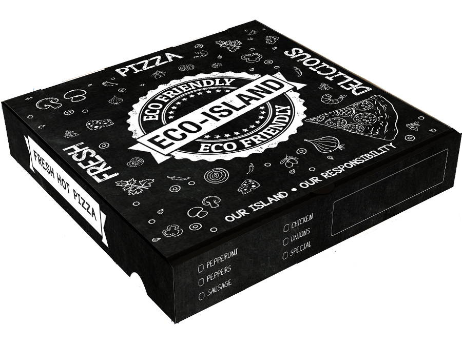 Pizza Box 12" Eco-Island BL 1/50