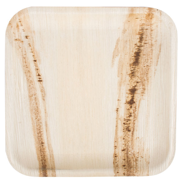 Palm Leaf 10" 4 packs by 25 Disposable Plates - 100/case