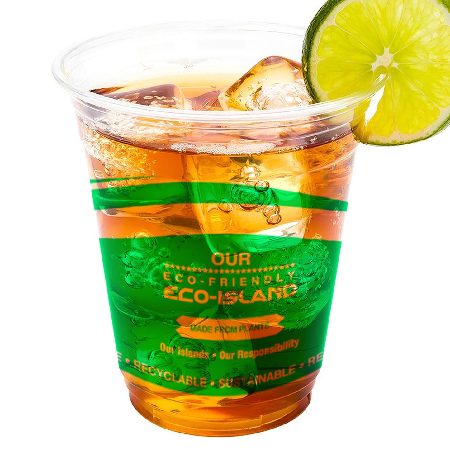 Eco-Island Cold 20 packs by 50 Clear/Cold Cups BVI Print - 1000/case