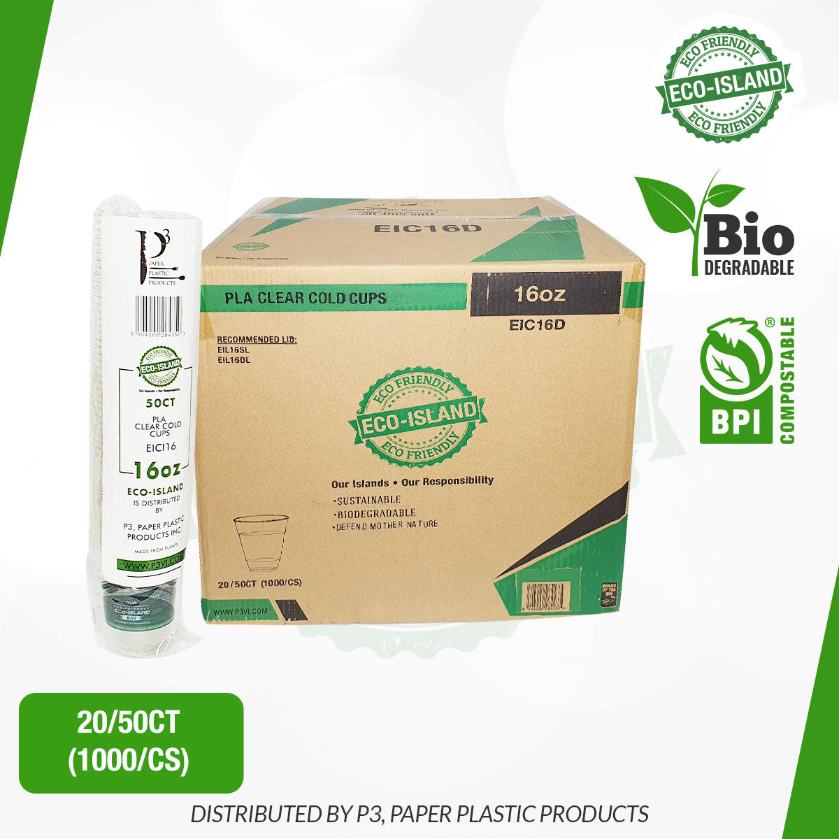 16oz Eco-Island Cups DMN 20/50
