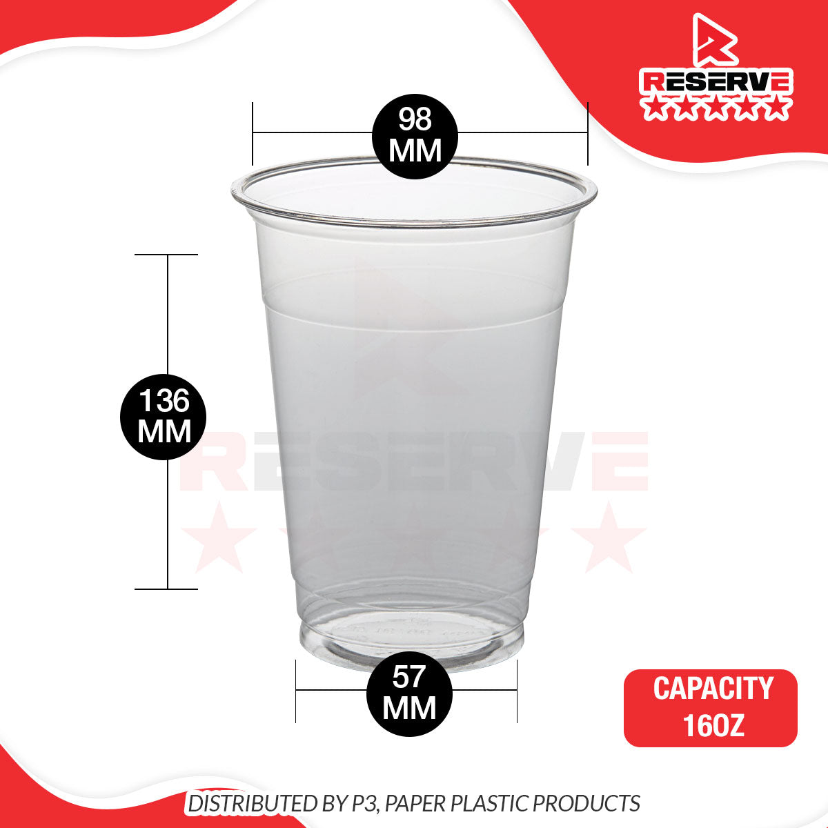 Reserve Clear Cups – 16oz, 12oz, 10oz, 9oz 20/50