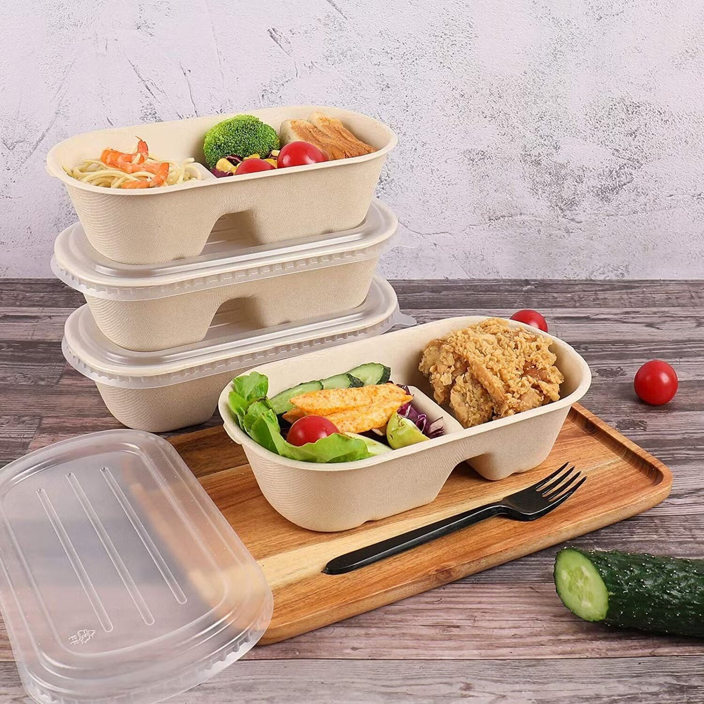 Degradable PP Reserve Tray 2x100 - 1C PP White