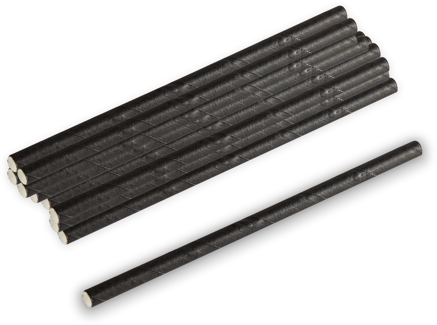 Paper Straw Blk (7.5") Eco-Island 10/400