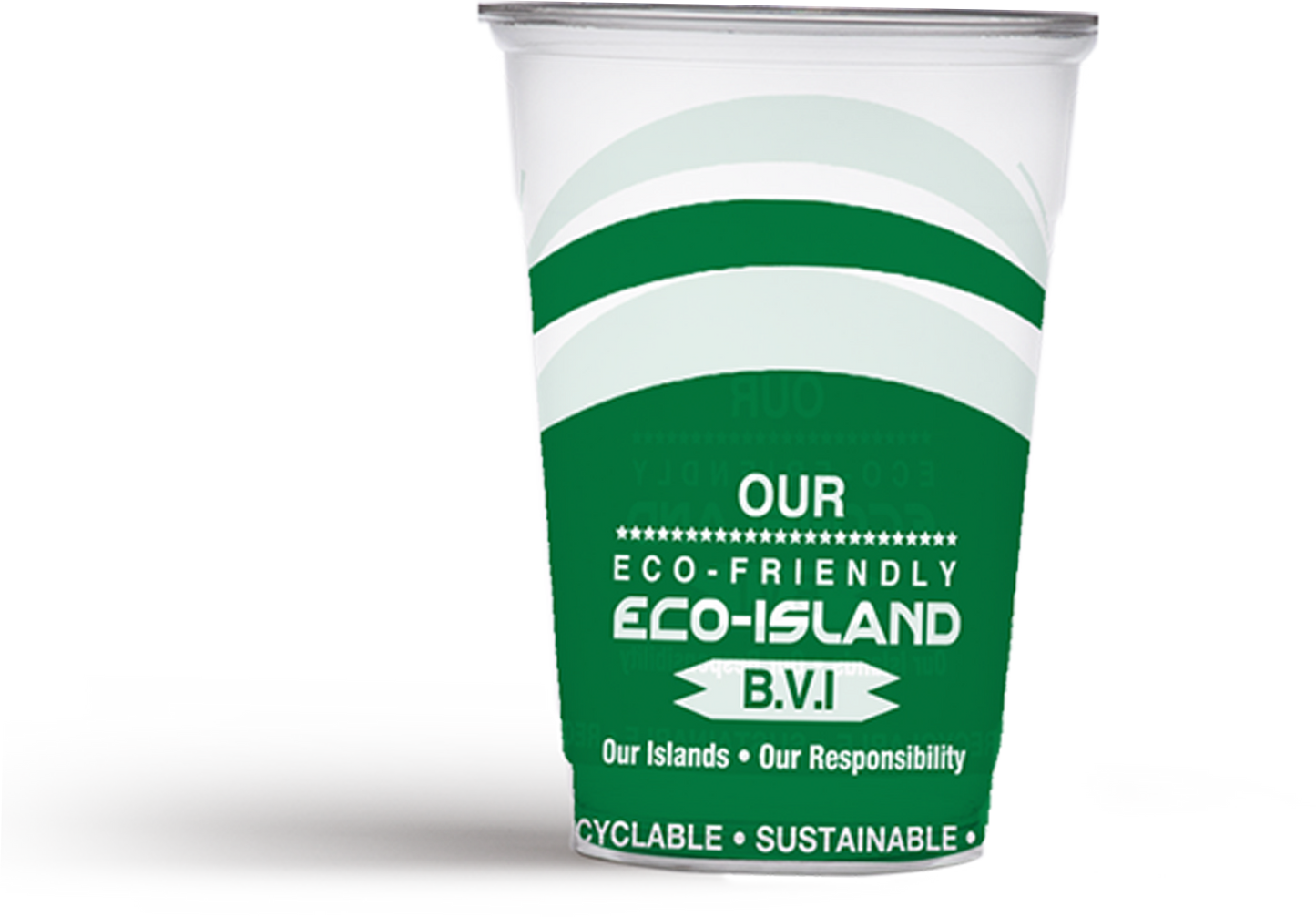 Eco-Island Cold 20 packs by 50 Clear/Cold Cups BVI Print - 1000/case