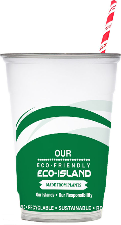 Eco-Island Cold 20 packs by 50 Clear/Cold Cups BVI Print - 1000/case