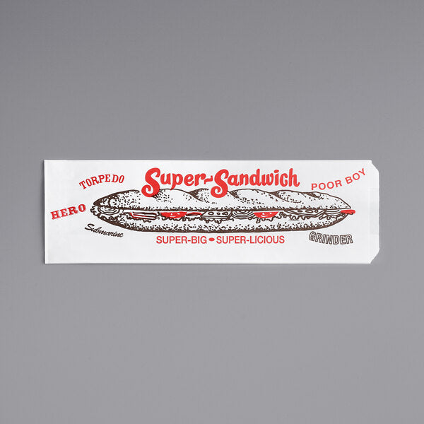 Sandwich Bakery Bag Hoogie 4 1/2" x 2 1/2" x 14" 1/1000