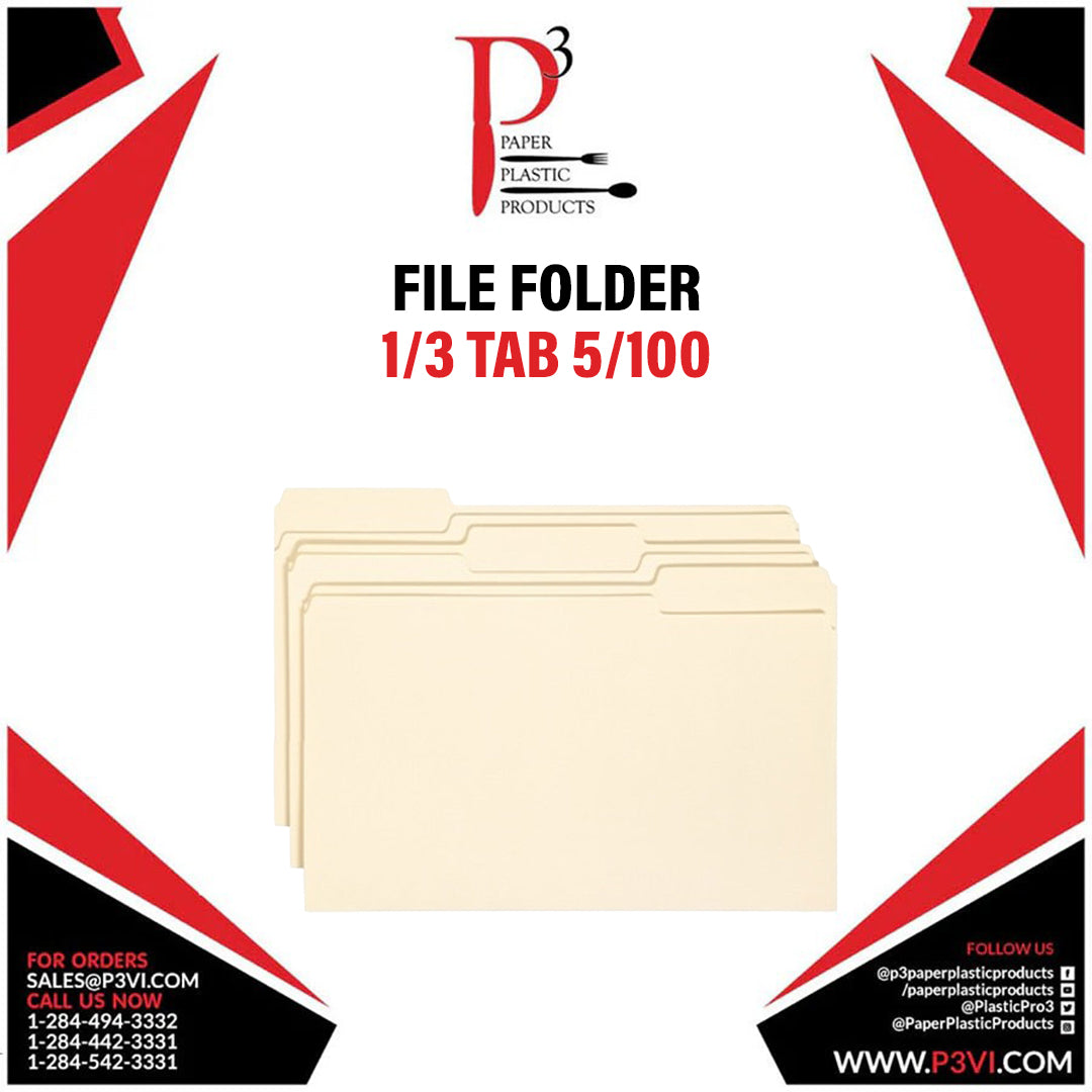 File Folder 1/3 Tab 5/100