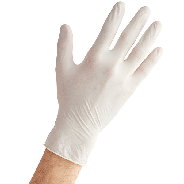 Gloves Latex Powder-Free M 5.4mil White Noble 10/100