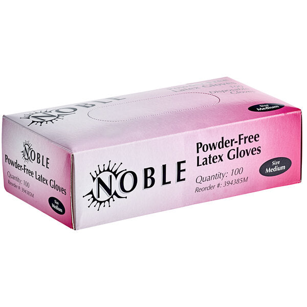 Gloves Latex Powder-Free M 5.4mil White Noble 10/100