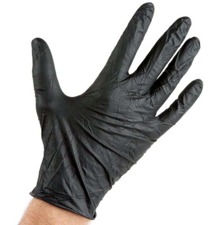 Gloves Nitrile M Blk 5mil Lavex 10/100