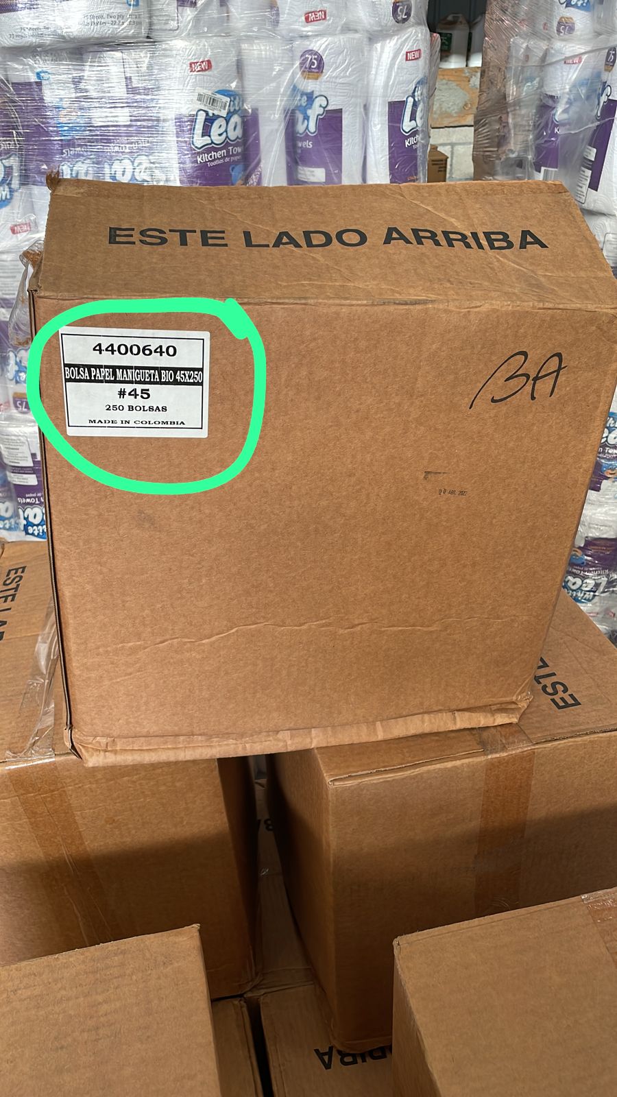 Handle Bags 45# Plain Brown 5/50