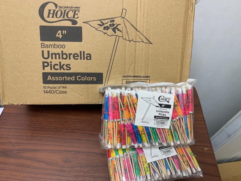 Cocktail Parasols/Umbrella 4" Choice 10/144