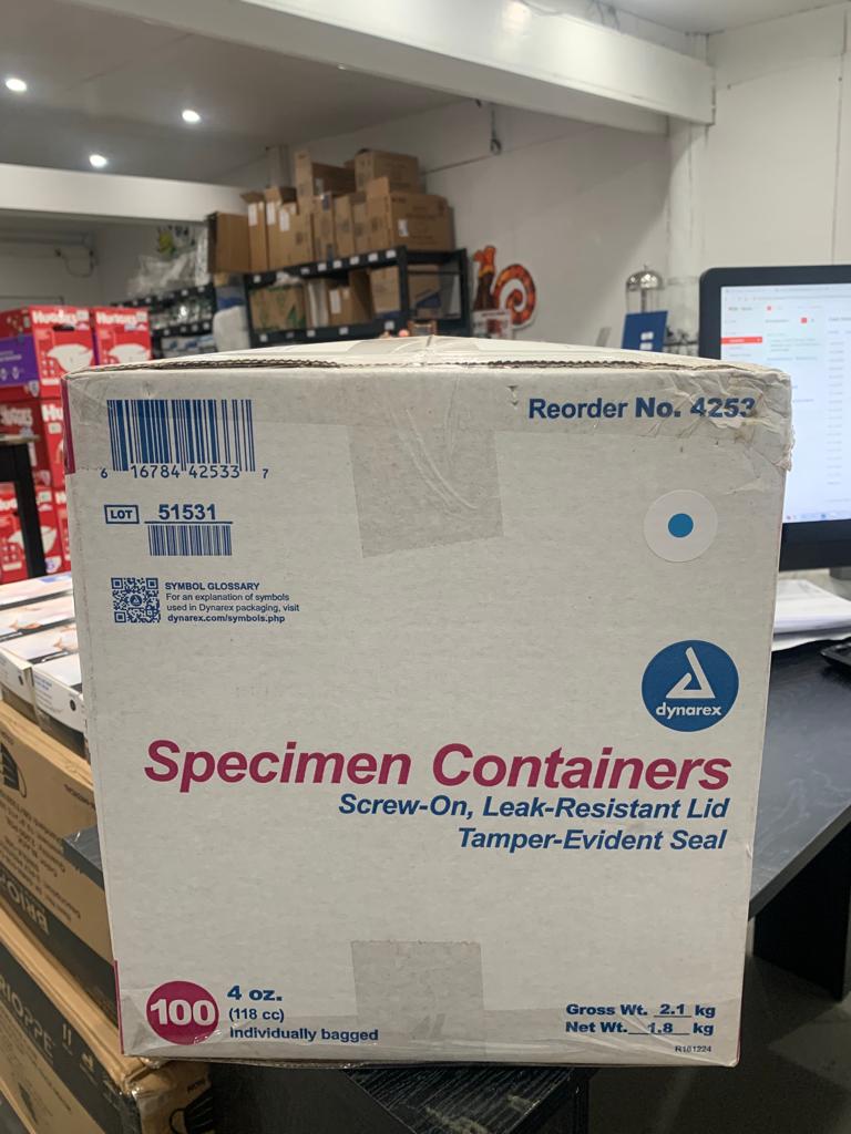 Specimen Containers - Sterile IND. Wrapped 4oz 1/100