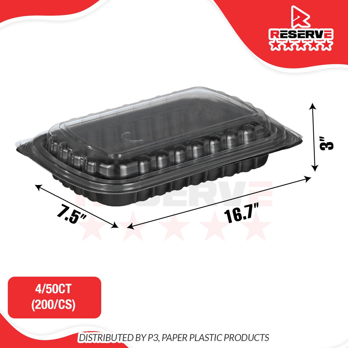 Reserve MealPro Microwavable BLK "TO-GO" Container with Lids – RMRIBS200