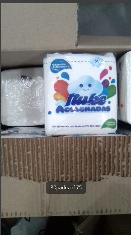 Dinner Napkins Wht Nube 75ct 30/1