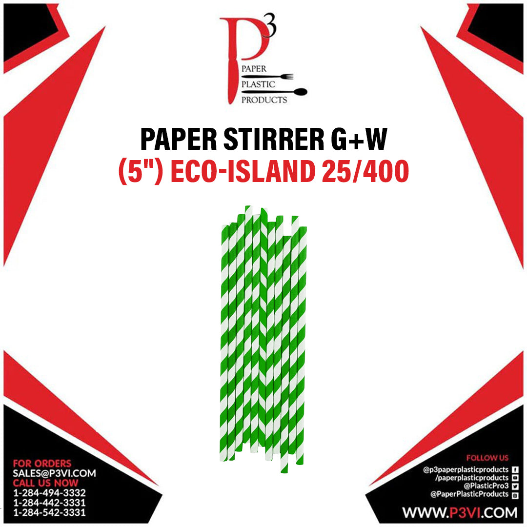 Paper Stirrer G+W (5") Eco-Island 25/400