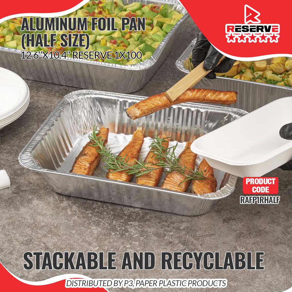 Half Size Aluminum Pan Reserve 100/1 | FORFP10001 | RAFP100HALF