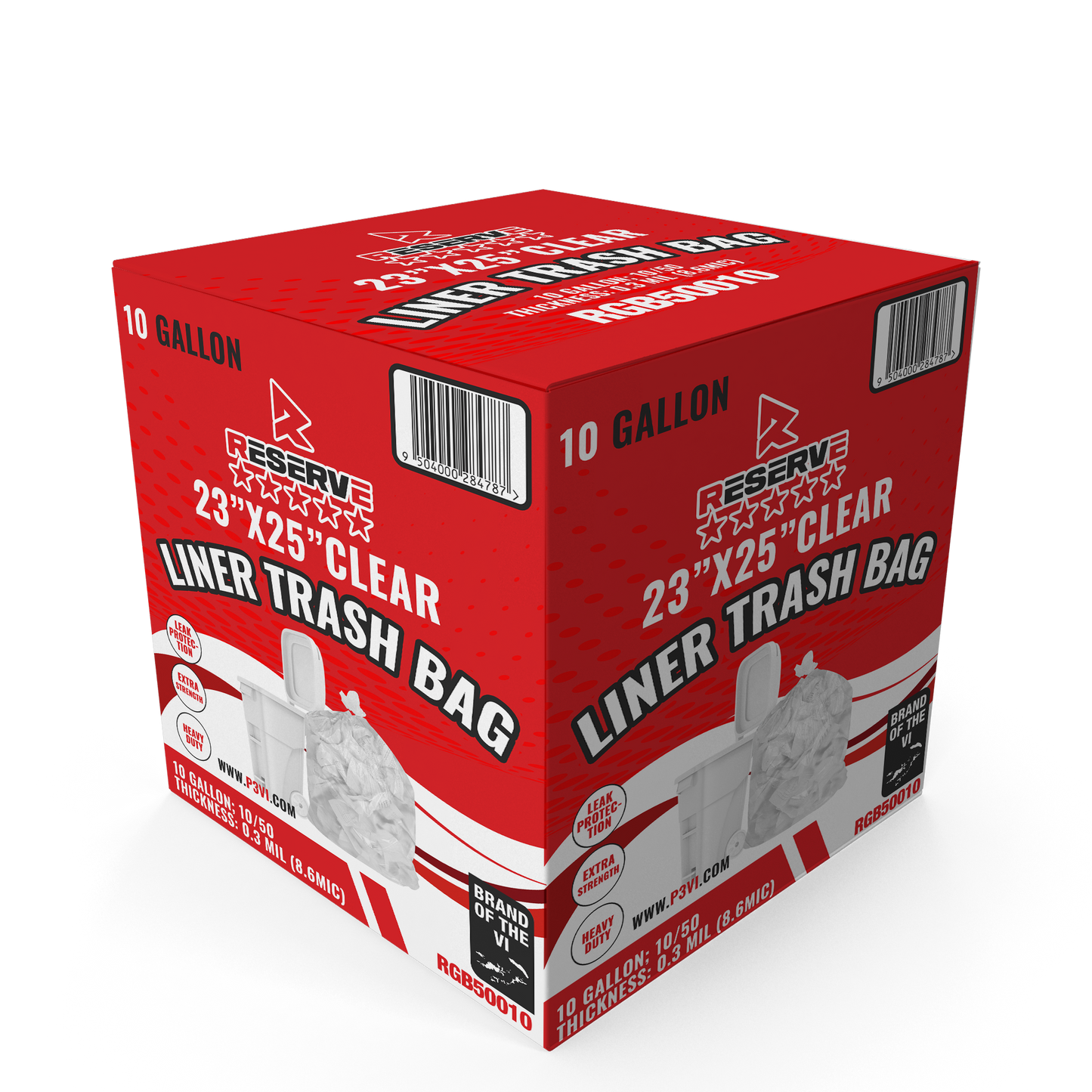 Garbage Bag 10gal Reserve Clr 10/50 /1