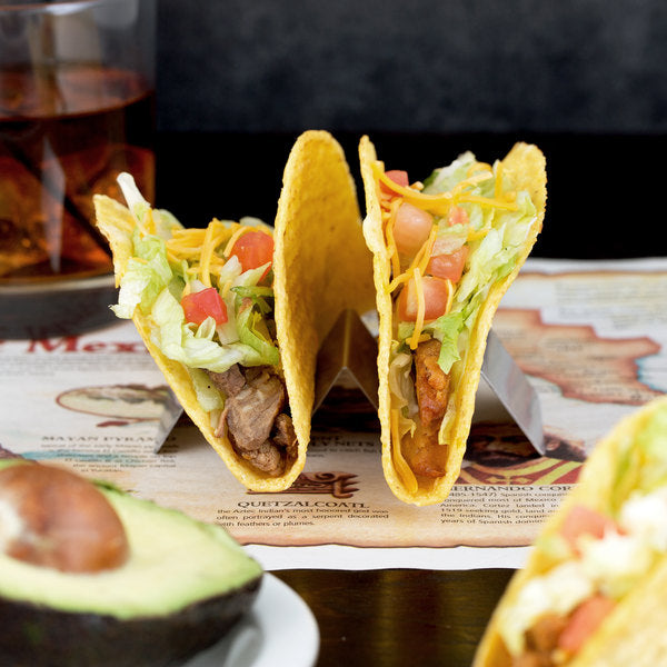 Taco Holder S. 2pc/3pc 4"x2"x1" Stainless Steel Triangle 1/1