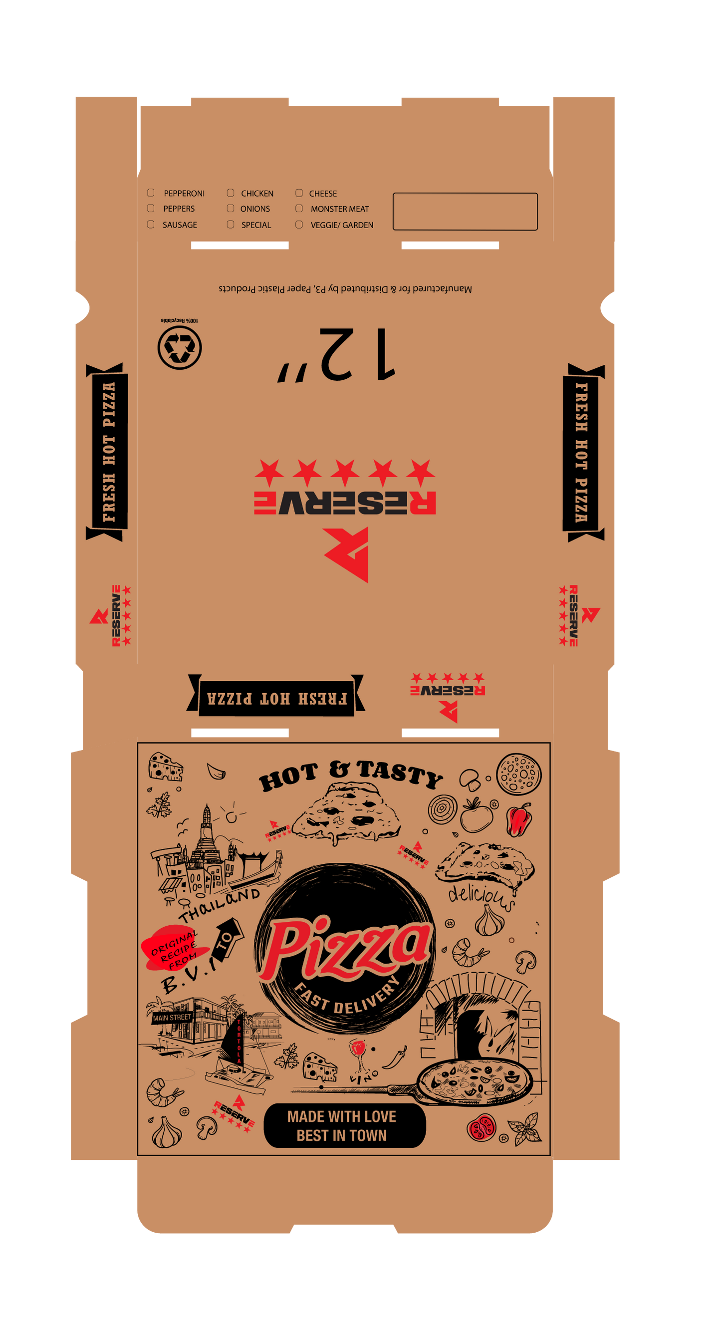 Pizza Box 12" Reserve 1/50 (Tori)