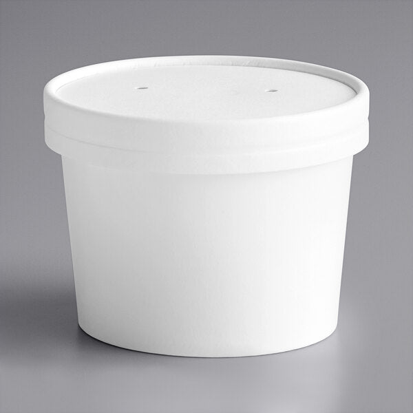 Soup Bowl Paper w/ paper lids 12oz Choice 10/25