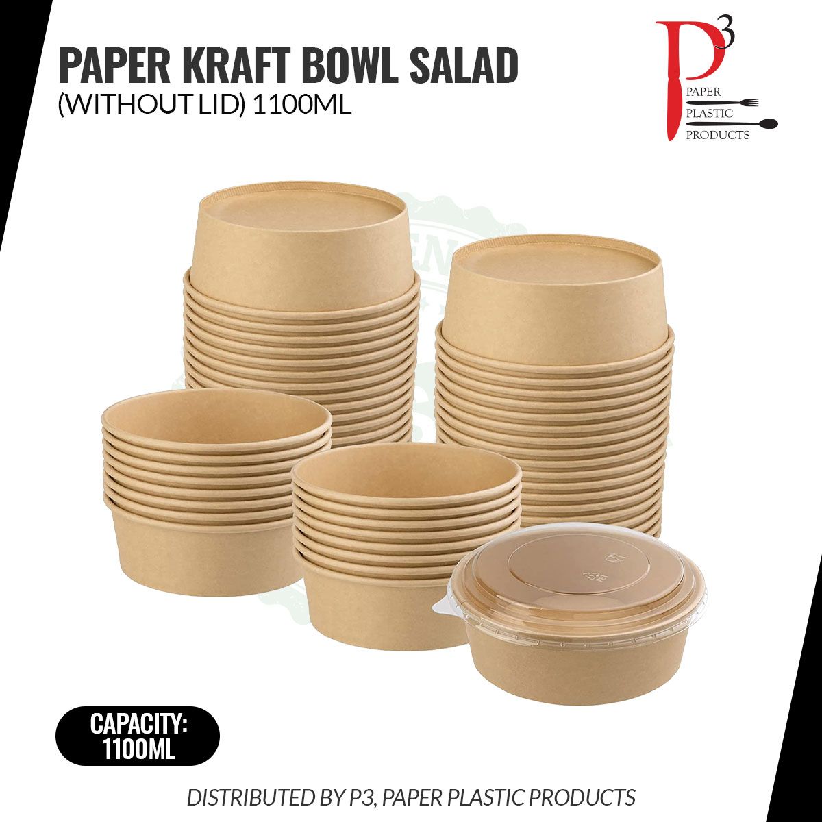 Soup Bowl 34oz (1000ml) Kraft Paper Eco-Island 6/50