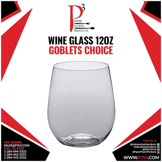 Wine Glass 12oz Goblets Choice 4/16