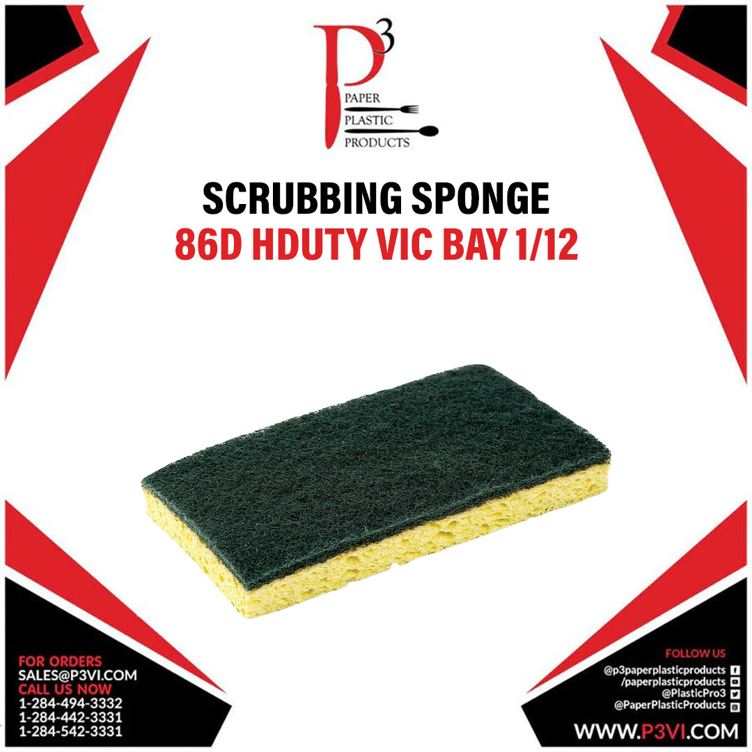 Scrubbing Sponge 86D HDuty Vic Bay 1/12