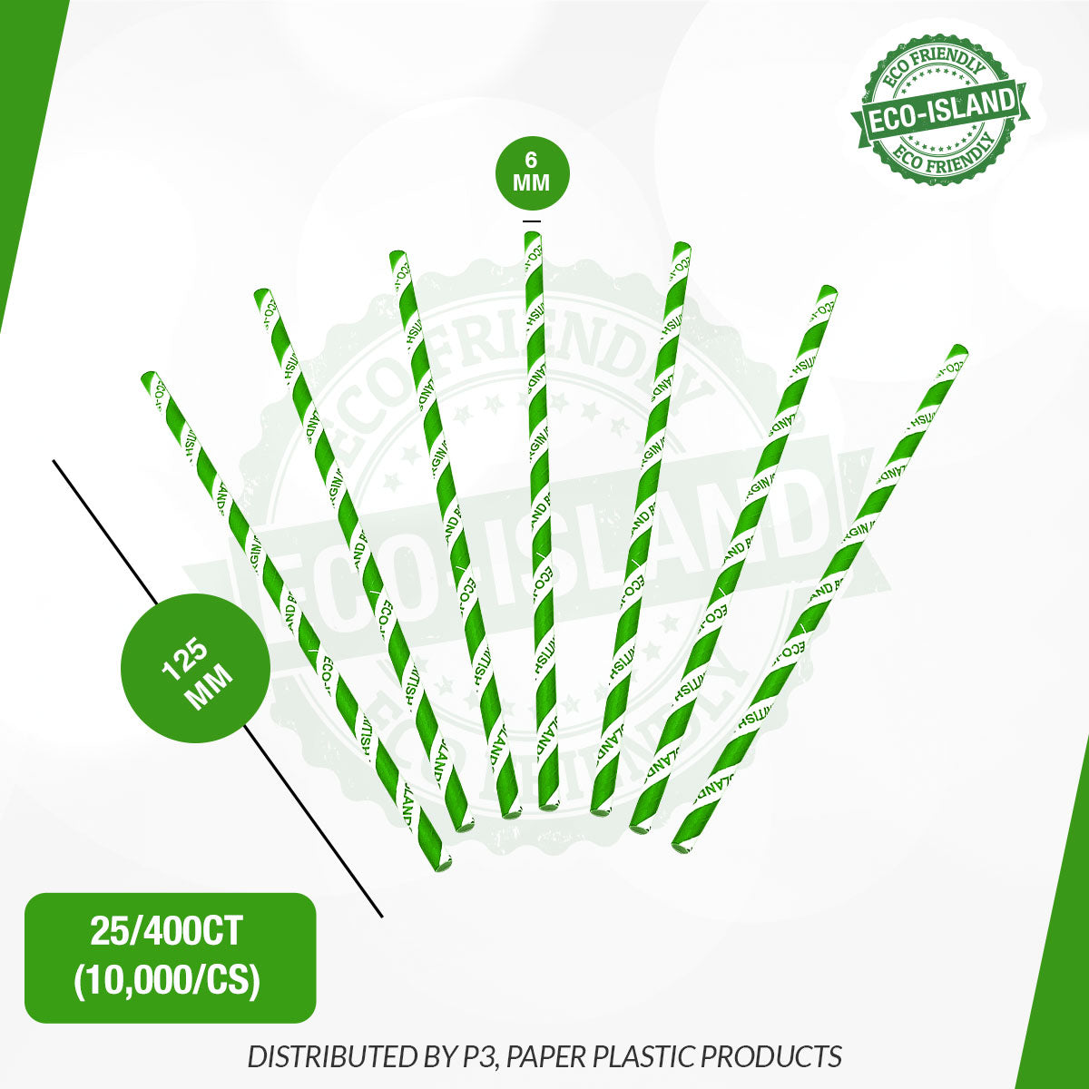 Paper Straws Eco-Island 7.5" 25/400