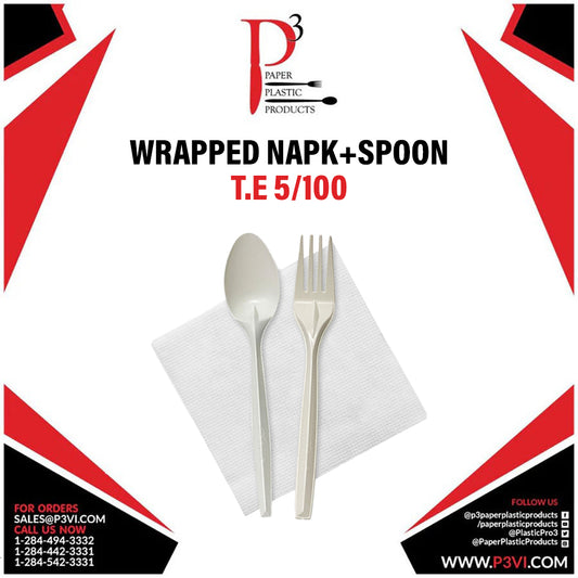 Wrapped Napk+Spoon T.E 5/100