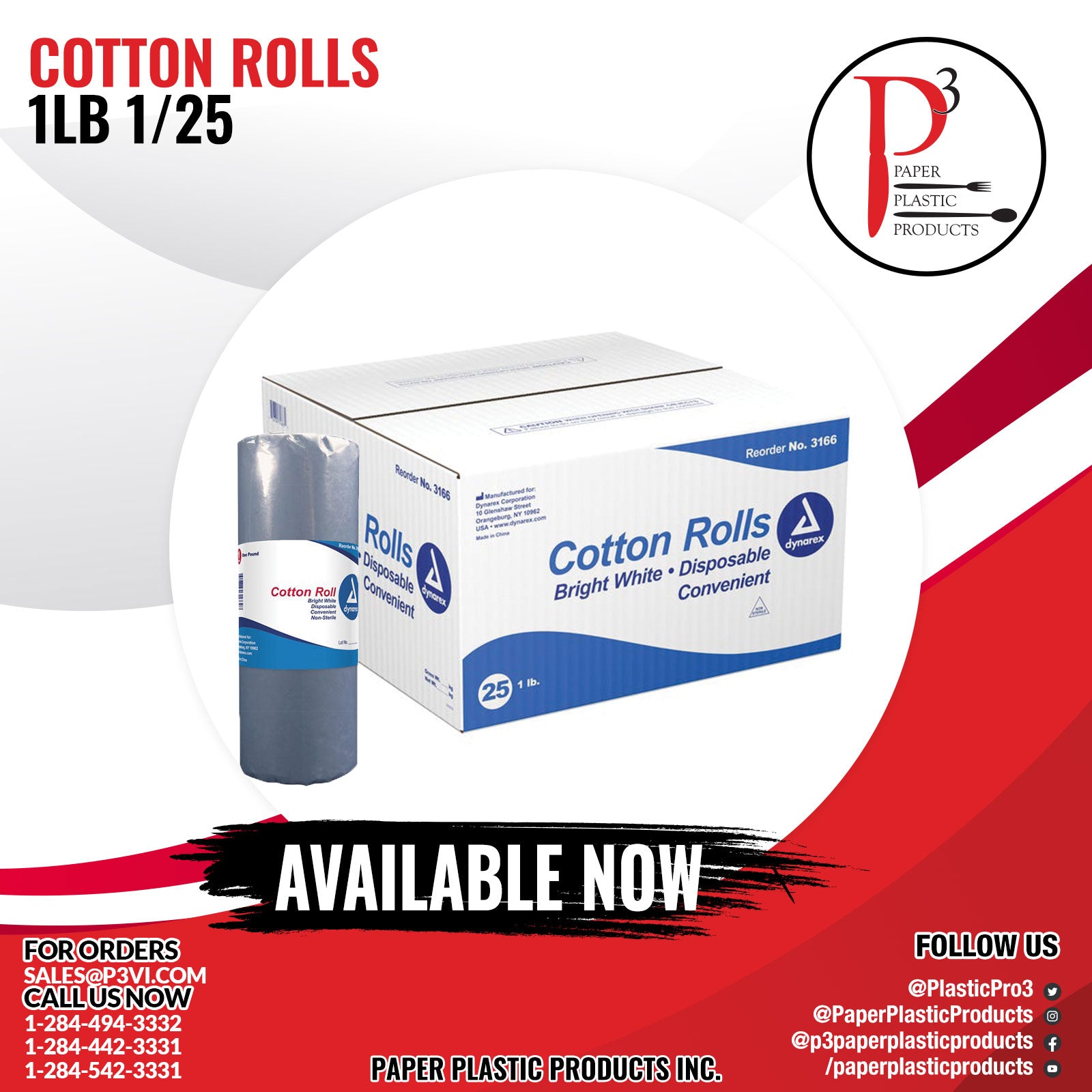 Cotton Rolls 1lb 25/1