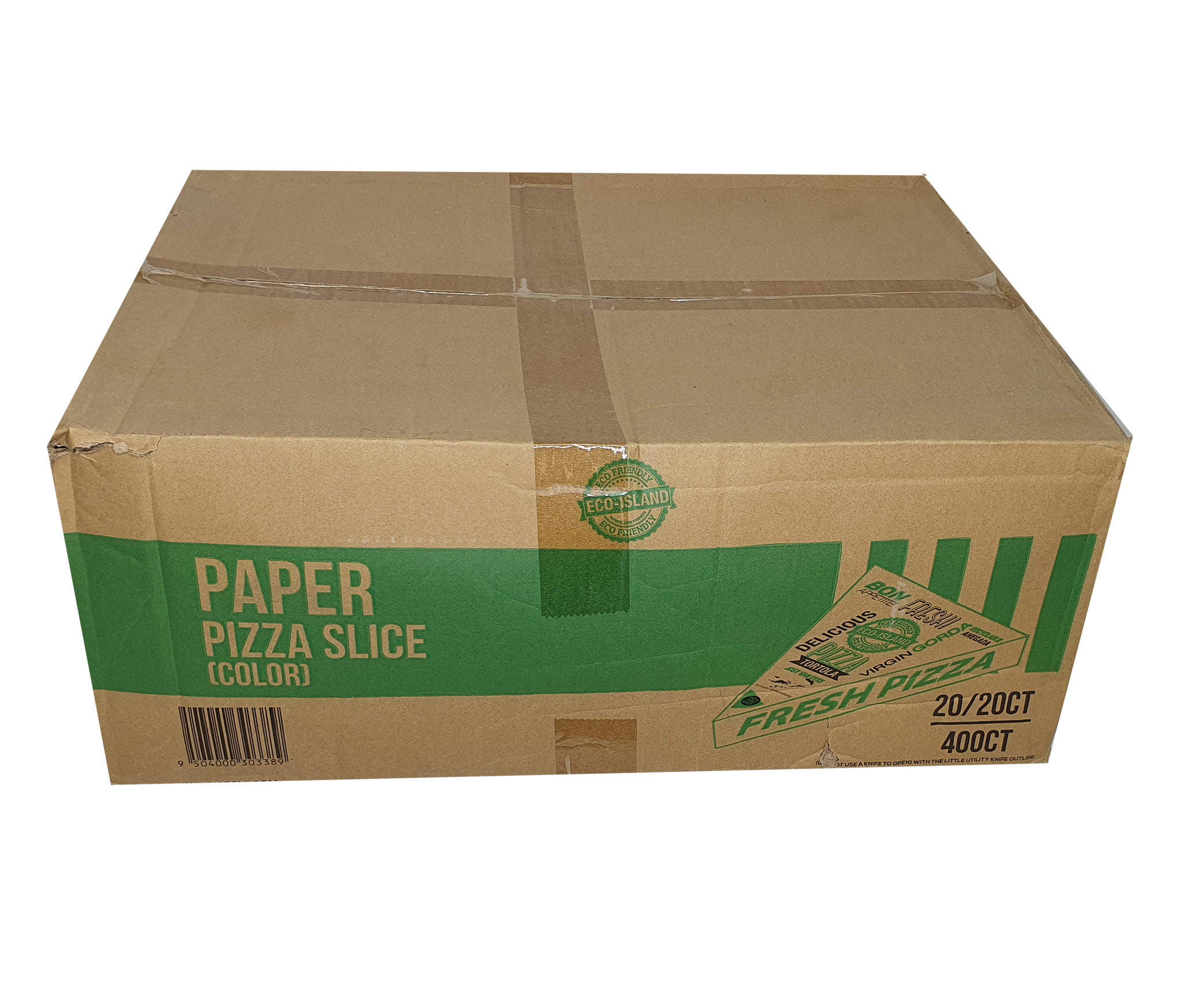 7" Pizza Box Slice Eco-Island  20/20