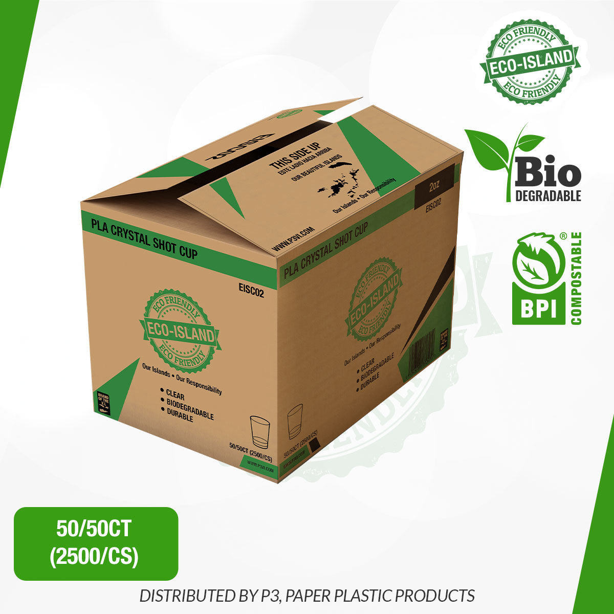 2oz Shot Cups Eco-Island 50/50