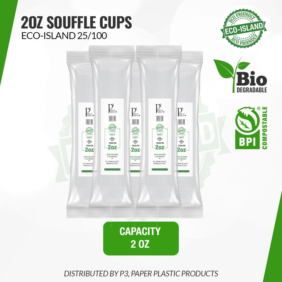 2oz Souffle Lids Eco-Island 25/100