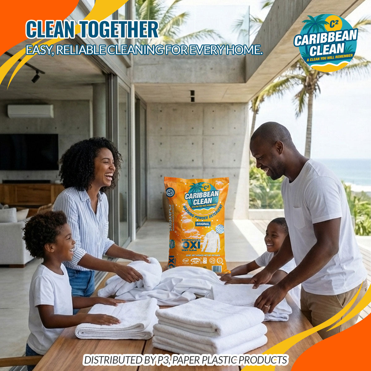 Washing Powder Detergent Lemon Caribbean Clean 5kgs. 4/1 | CCP10009 | CCWP5KG4
