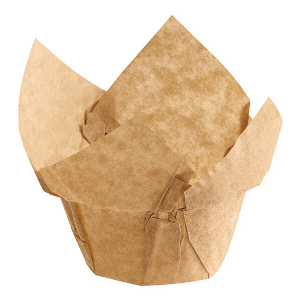 Cupcake Baking Cup Natural Kraft 2"x 3 1/4" Baker's Mark 10/100