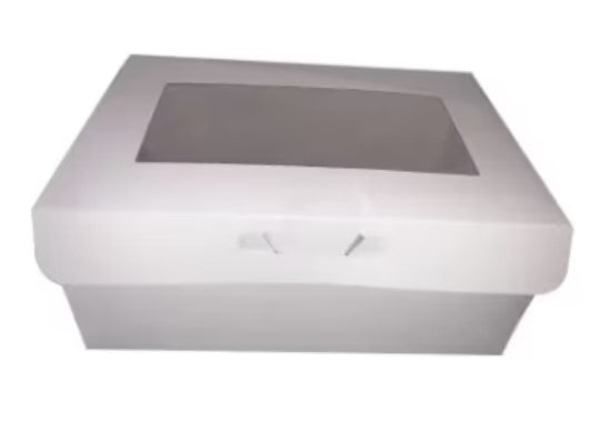 Cake Box 12"x12"x5" w/ window White Baker's Mark 1/50