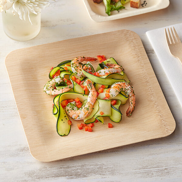 Wooden 7" Square Plates Choice 1/100