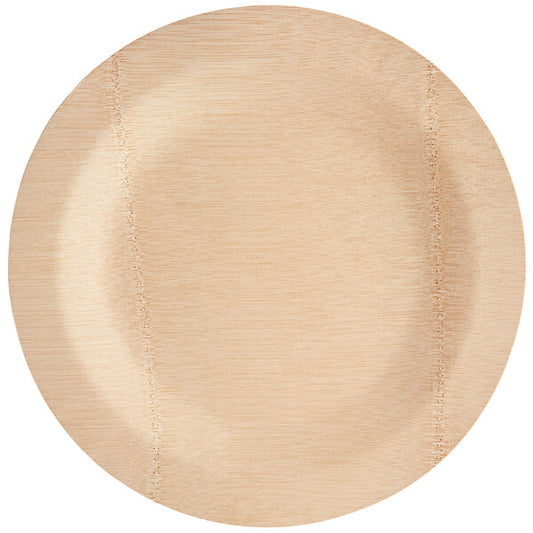 Wooden 11" Round 1 pack by 100 Disposable Plates - 100/case [175BRP11]