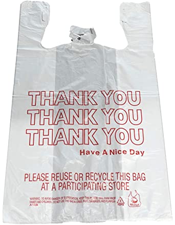 T-Shirt Bag 18x8x30 White 1/500