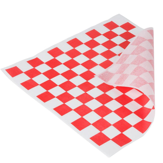 Sandwich Wrap 12"x12" Red&Wht 5/100